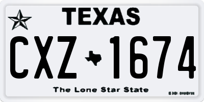 TX license plate CXZ1674