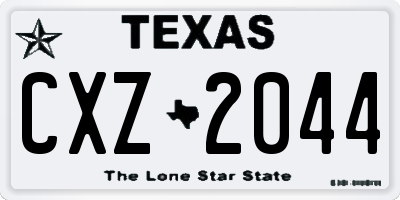 TX license plate CXZ2044