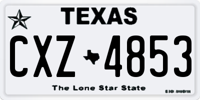 TX license plate CXZ4853