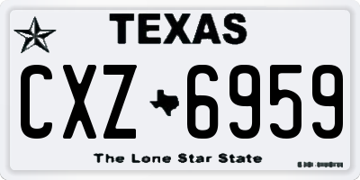 TX license plate CXZ6959