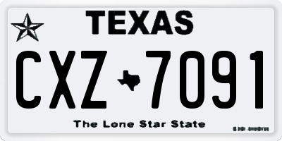 TX license plate CXZ7091