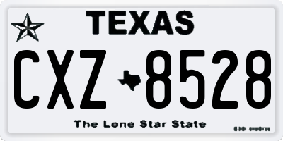 TX license plate CXZ8528