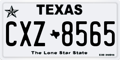 TX license plate CXZ8565