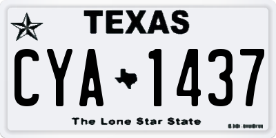 TX license plate CYA1437