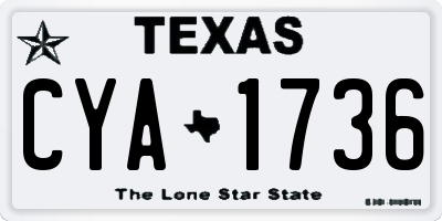 TX license plate CYA1736