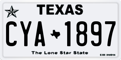 TX license plate CYA1897