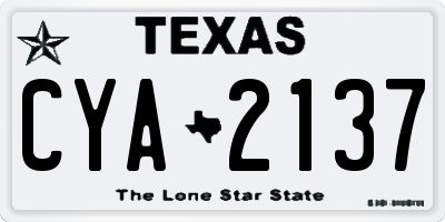 TX license plate CYA2137