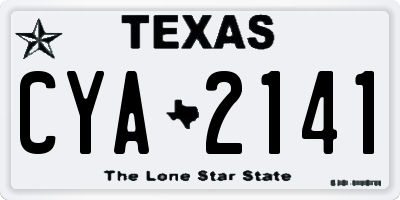 TX license plate CYA2141