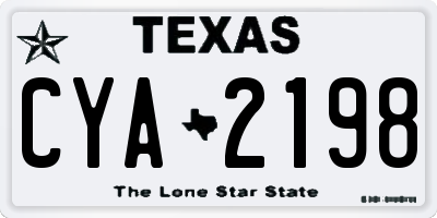 TX license plate CYA2198