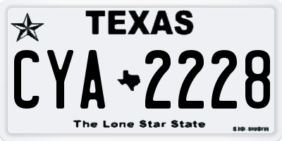 TX license plate CYA2228