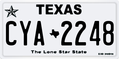 TX license plate CYA2248