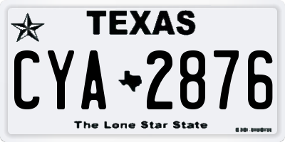 TX license plate CYA2876