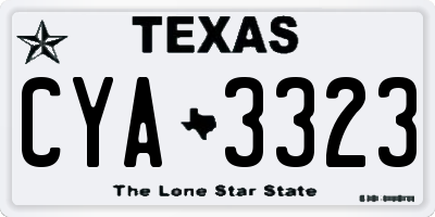 TX license plate CYA3323