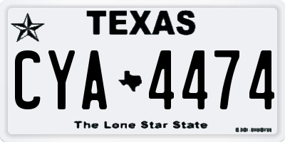 TX license plate CYA4474