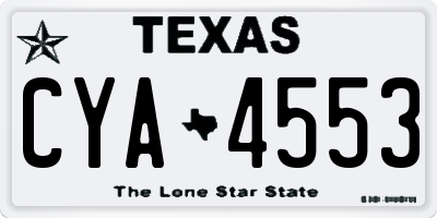 TX license plate CYA4553