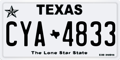 TX license plate CYA4833