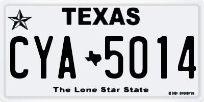 TX license plate CYA5014