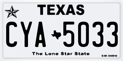 TX license plate CYA5033