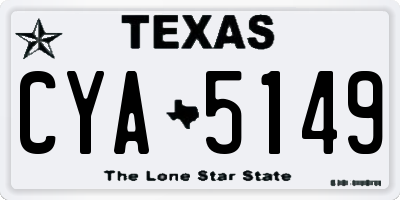 TX license plate CYA5149