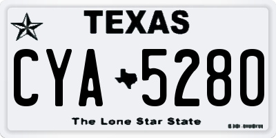 TX license plate CYA5280