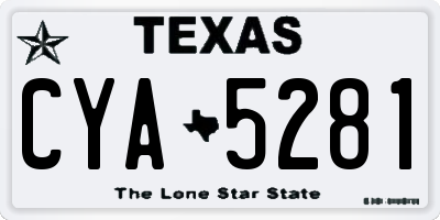TX license plate CYA5281