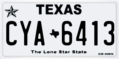TX license plate CYA6413