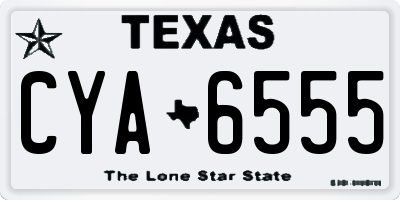 TX license plate CYA6555