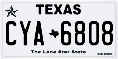 TX license plate CYA6808