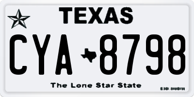 TX license plate CYA8798