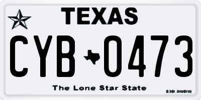 TX license plate CYB0473