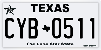 TX license plate CYB0511