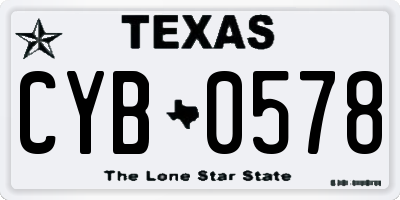 TX license plate CYB0578