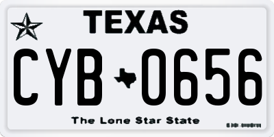 TX license plate CYB0656