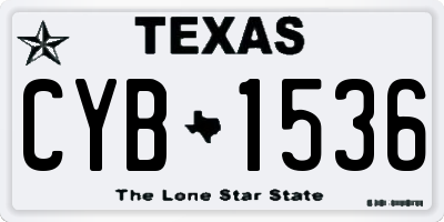 TX license plate CYB1536