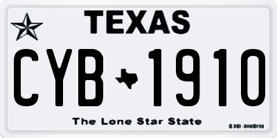 TX license plate CYB1910