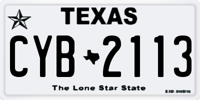 TX license plate CYB2113