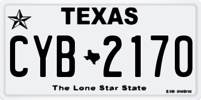 TX license plate CYB2170