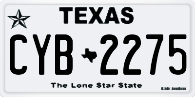 TX license plate CYB2275