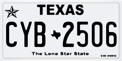 TX license plate CYB2506