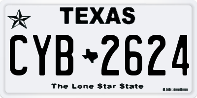 TX license plate CYB2624