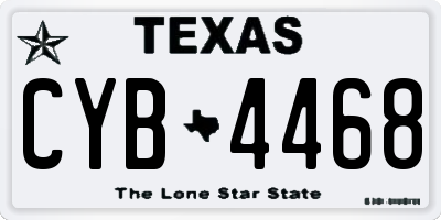TX license plate CYB4468