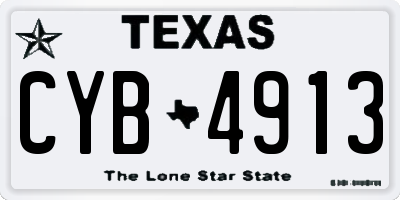 TX license plate CYB4913