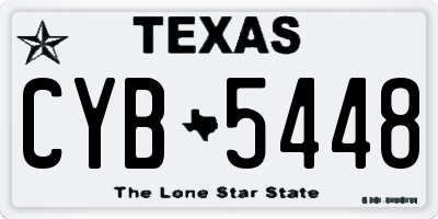 TX license plate CYB5448