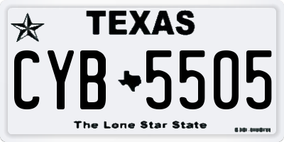 TX license plate CYB5505