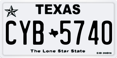 TX license plate CYB5740