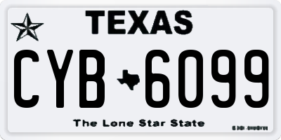 TX license plate CYB6099