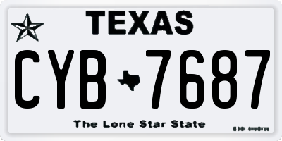 TX license plate CYB7687