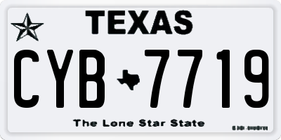 TX license plate CYB7719
