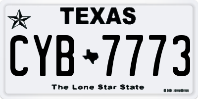 TX license plate CYB7773