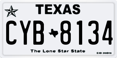 TX license plate CYB8134